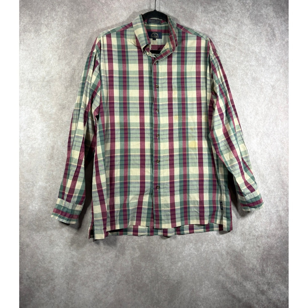 BD Baggies Button Down Shirt Mens L Multicolor Plaid Chatham Cloth Long Sleeve